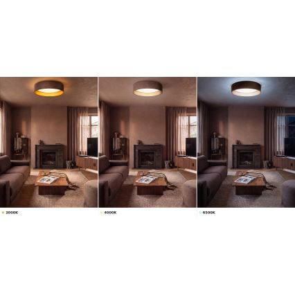 BRILAGI - Plafoniera LED VELVET VARI LED/24W/230V 3000/4000/6500K Ø 45 cm marrone/oro