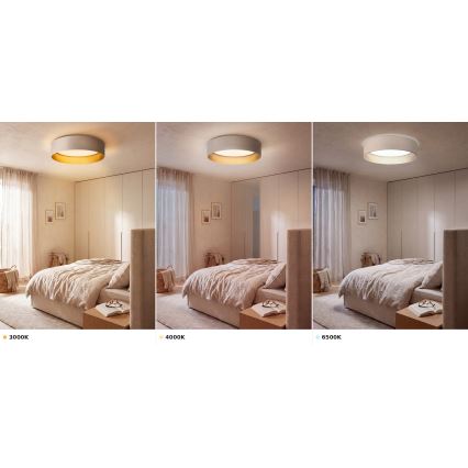 Brilagi - Plafoniera LED VELVET VARI LED/24W/230V 3000/4000/6500K Ø 45 cm crema/oro