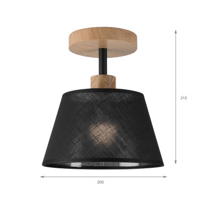 Brilagi - LED  Plafonnier ANTHONY 1xE14/60W/230V chêne/noir