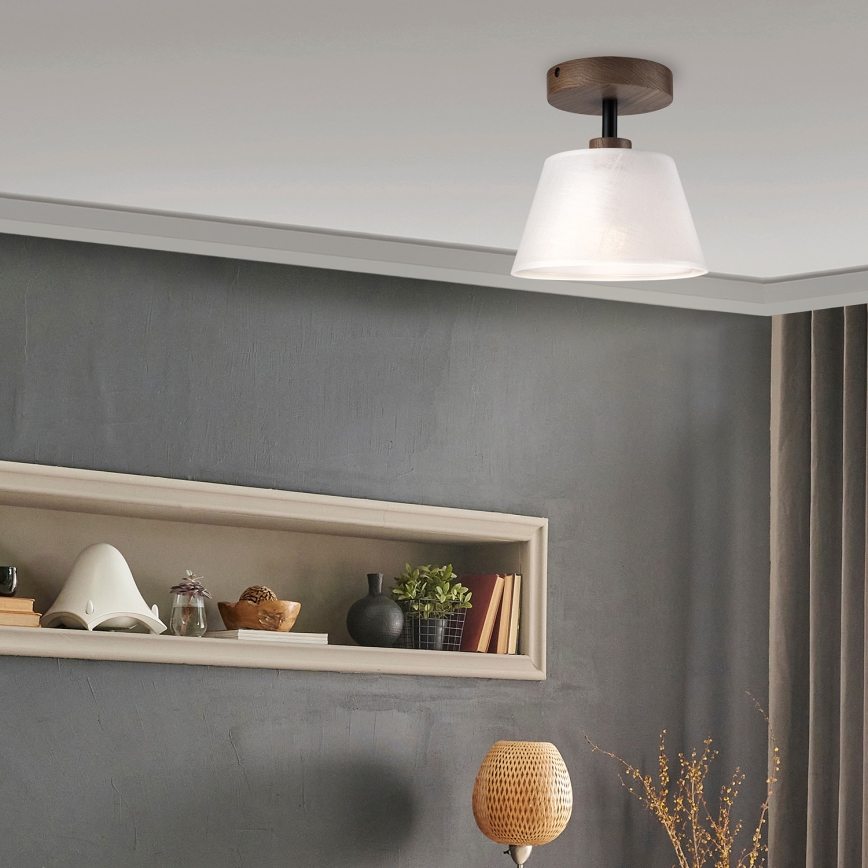 Brilagi - LED  Plafonnier ANTHONY 1xE14/60W/230V chêne noyer/blanc