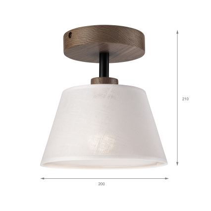 Brilagi - LED  Plafonnier ANTHONY 1xE14/60W/230V chêne noyer/blanc