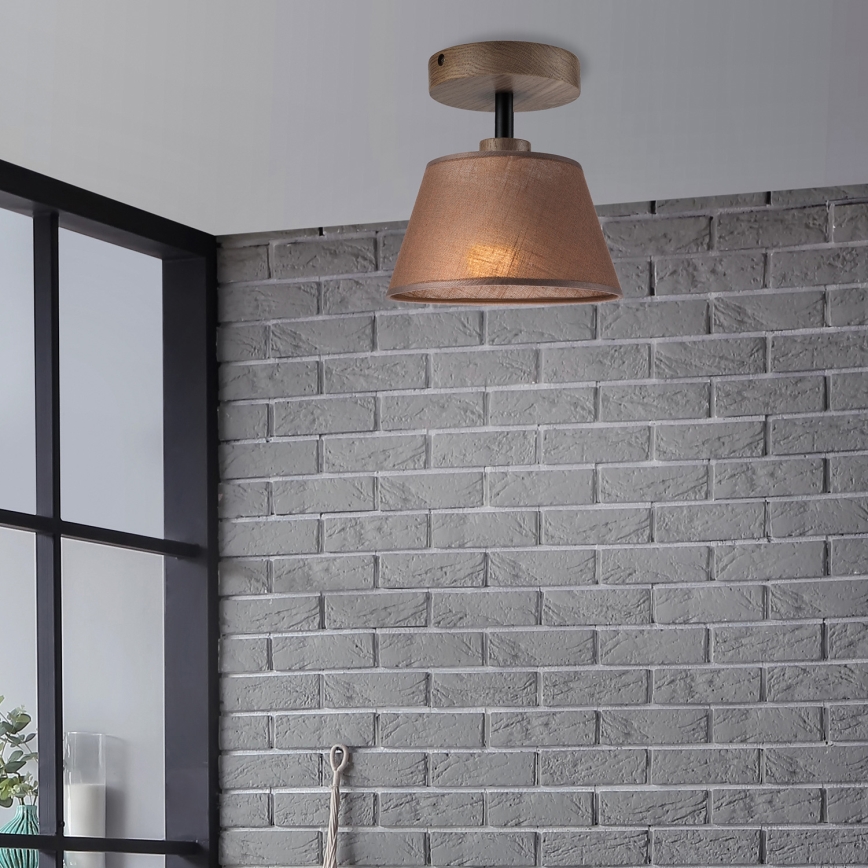 Brilagi - LED  Plafonnier ANTHONY 1xE14/60W/230V chêne noyer/marron