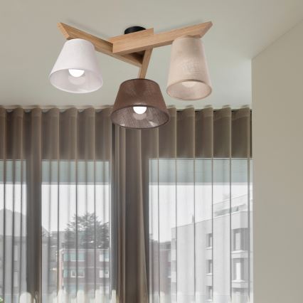 Brilagi - LED  Plafonnier ANTHONY 3xE14/40W/230V chêne