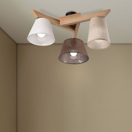 Brilagi - LED  Plafonnier ANTHONY 3xE14/40W/230V chêne