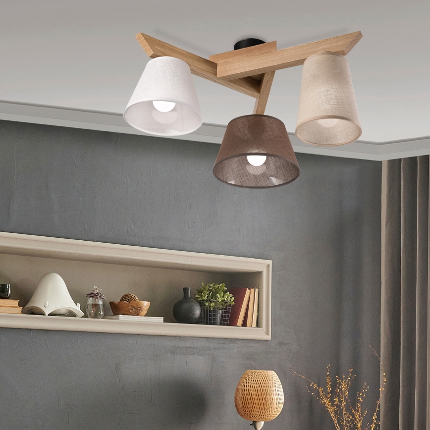 Brilagi - LED  Plafonnier ANTHONY 3xE14/40W/230V chêne