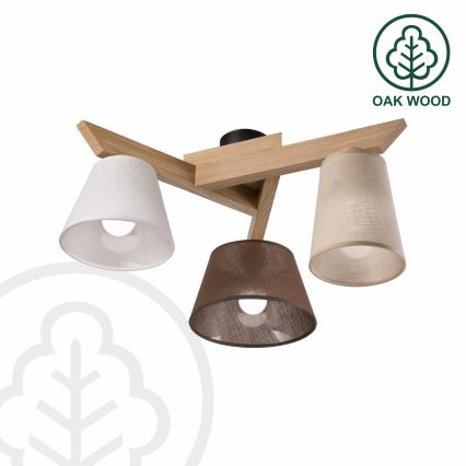 Brilagi - LED  Plafonnier ANTHONY 3xE14/40W/230V chêne