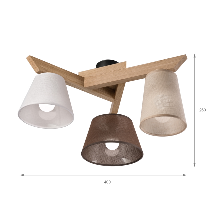 Brilagi - LED  Plafonnier ANTHONY 3xE14/40W/230V chêne