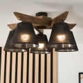 Brilagi - LED  Plafonnier ANTHONY 5xE14/40W/230V chêne noyer/noir