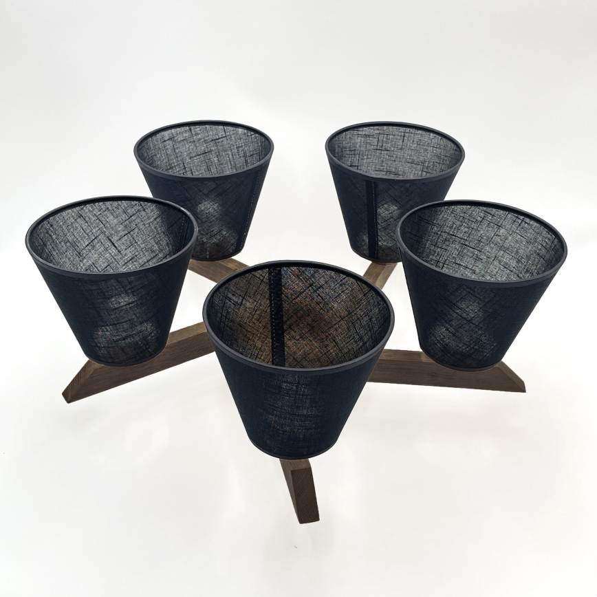 Brilagi - LED  Plafonnier ANTHONY 5xE14/40W/230V chêne noyer/noir