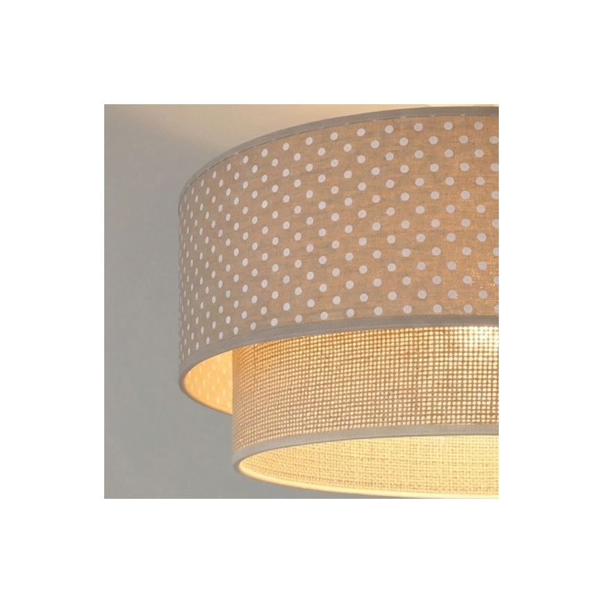 Brilagi - Plafonnier LED BOHO BOBO 1xE27/60W/230V Ø 40 cm, à pois beige/crème