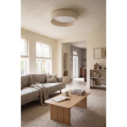 Brilagi - Plafonnier LED dimmable VELVET SMARTIX STARS LED/36W/230V 3000-6000K Ø 55 cm crème Wi-Fi Tuya Beacon + télécommande