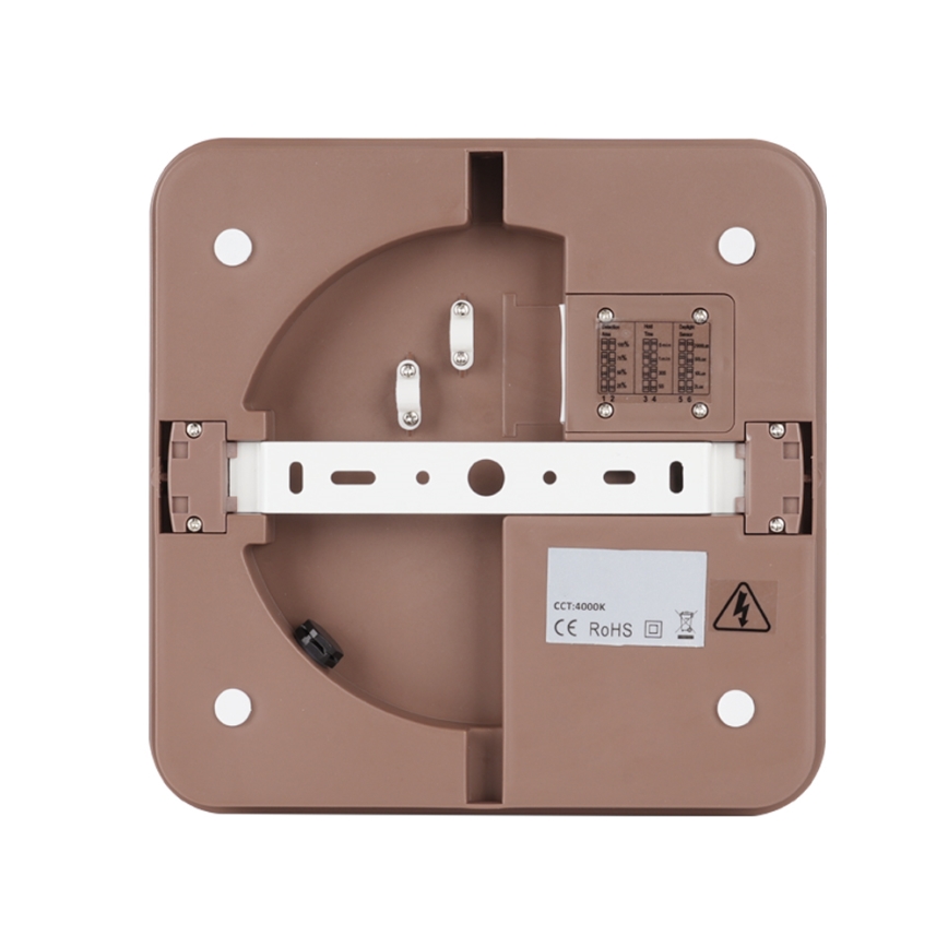 Brilagi - Plafonnier d'extérieur LED BENE LED/24W/230V 26x26 cm marron IP54