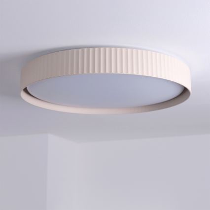 Brilagi - Plafonnier LED dimmable LUCIA, 60 W, 230 V, 3000–6500 K, Ø 59 cm, beige + télécommande