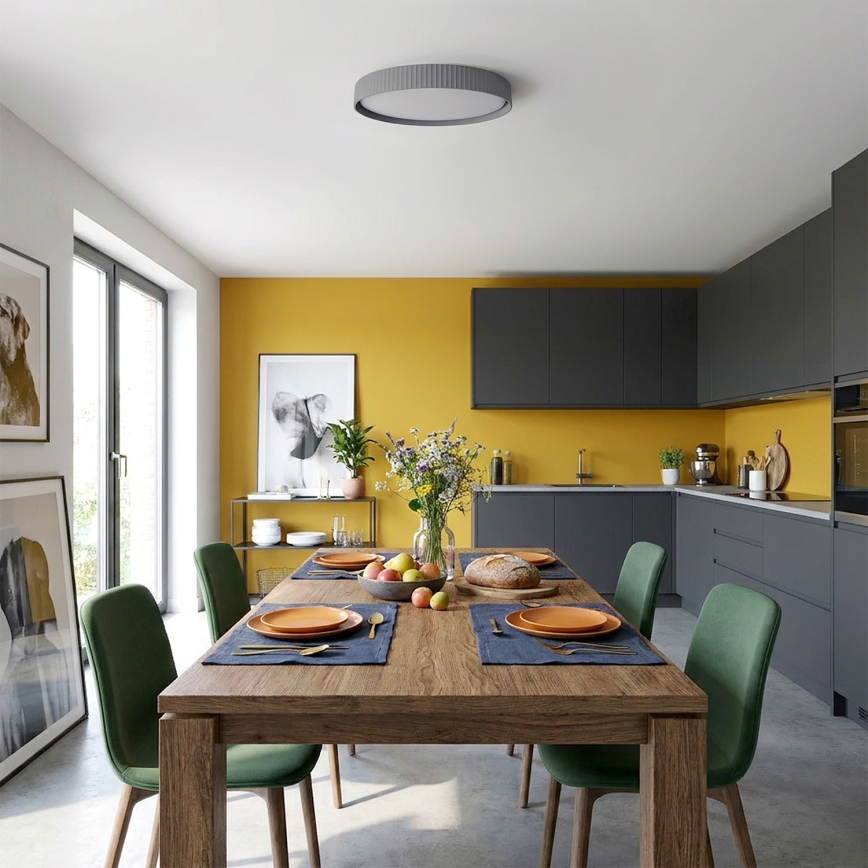Brilagi - Plafonnier LED dimmable LUCIA LED/60W/230V 3000-6500K Ø 59 cm gris + télécommande
