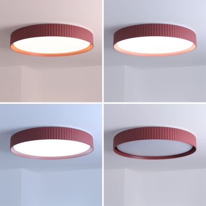 Brilagi - Plafonnier LED dimmable LUCIA LED/60W/230V 3000-6500K Ø 59 cm rouge + télécommande