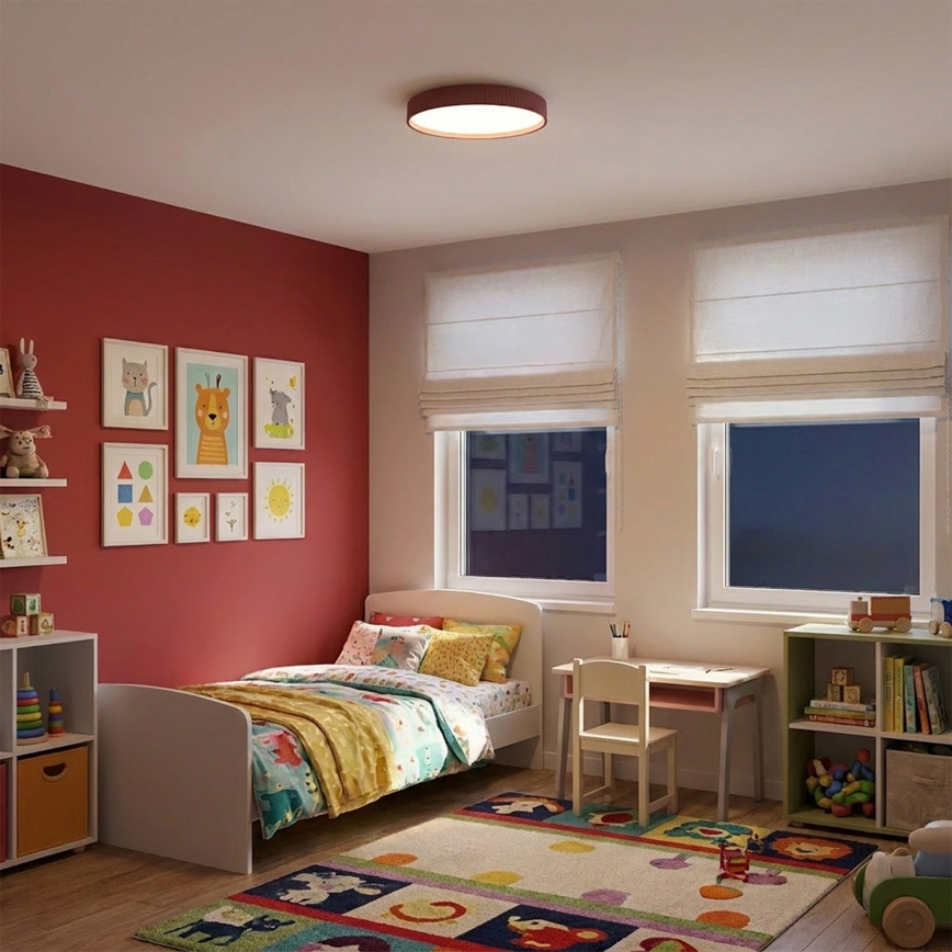 Brilagi - Plafonnier LED dimmable LUCIA LED/60W/230V 3000-6500K Ø 59 cm rouge + télécommande