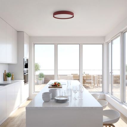 Brilagi - Plafonnier LED dimmable LUCIA LED/60W/230V 3000-6500K Ø 59 cm rouge + télécommande