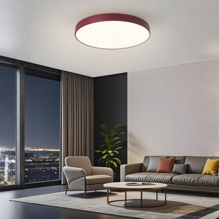 Brilagi - Plafonnier LED dimmable POOL LED/60W/230V 3000-6000K Ø 60 cm bordeaux + télécommande