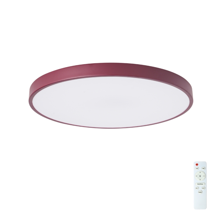 Brilagi - Plafonnier LED dimmable POOL LED/60W/230V 3000-6000K Ø 60 cm bordeaux + télécommande