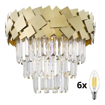 Brilagi - LED Plafonnier en cristal MIRAGE 6xE14/40W/230V
