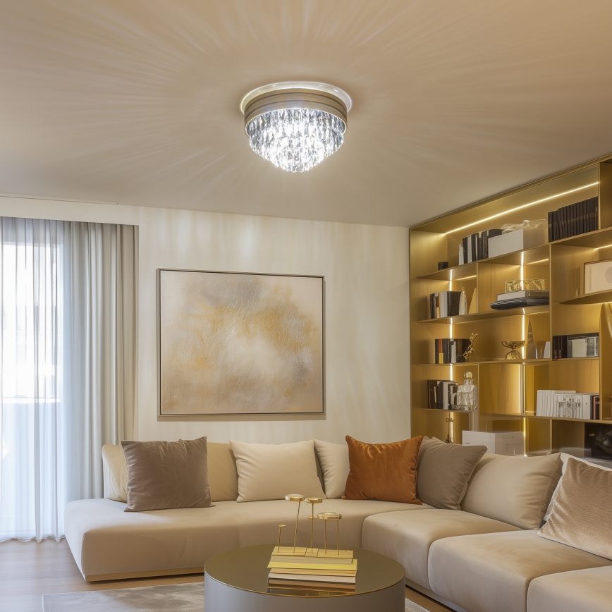 Brilagi - LED Plafonnier en cristal VELURE 5xE14/40W/230V doré