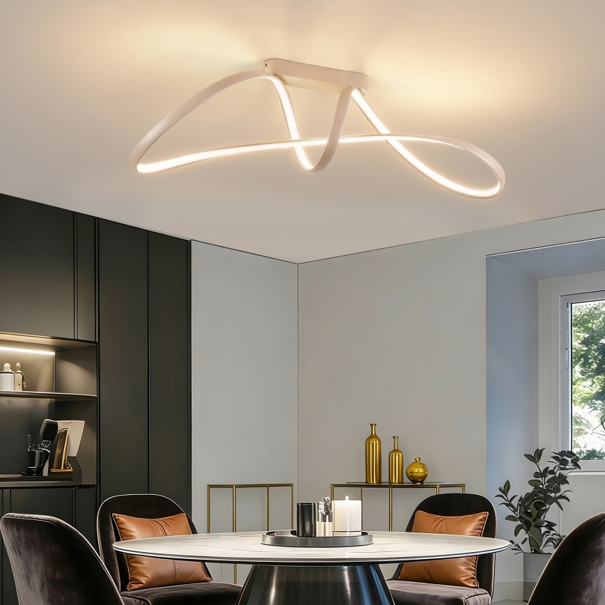 Brilagi - Plafonnier LED dimmable en applique TWISTER LED/60W/230V 3000-6000K beige + télécommande