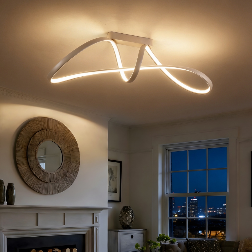 Brilagi - Plafonnier LED dimmable en applique TWISTER LED/60W/230V 3000-6000K beige + télécommande