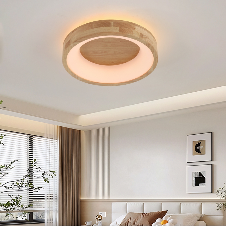 Brilagi - Plafonnier LED FALCON WOOD LED/30W/230V 3000/4000/6000K Ø 45 cm bois