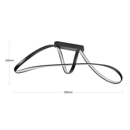 Brilagi - Plafonnier LED dimmable à montage en surface TWISTER LED/60W/230V 3000-6000K noir + télécommande