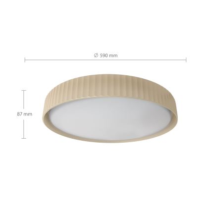 Brilagi - Plafonnier LED dimmable LUCIA LED/60W/230V 3000–6500K Ø 59 cm beige + télécommande