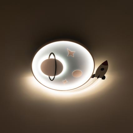 Brilagi - Plafonnier LED STARSHIP pour chambre d'enfant, 64W, 230V, 3000/4500/6000K, bleu
