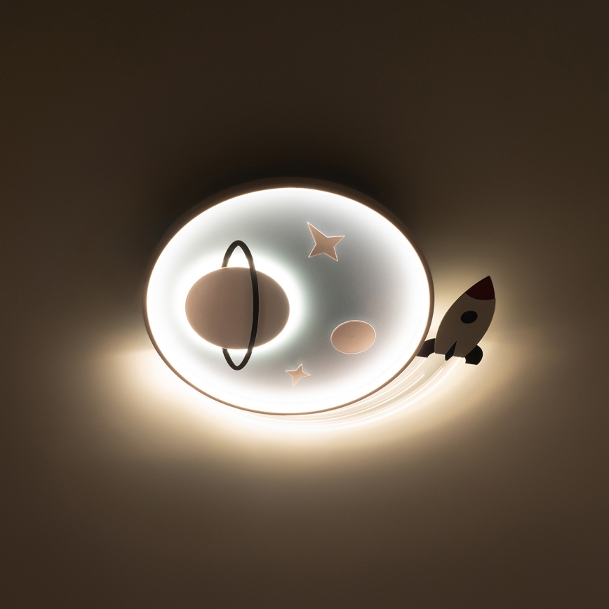 Brilagi - Plafonnier LED STARSHIP pour chambre d'enfant, 64W, 230V, 3000/4500/6000K, bleu