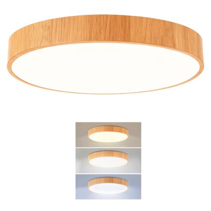 Brilagi - Plafonnier LED POOL LED/36W/230V 3000/4000/6000K Ø 30 cm décor bois