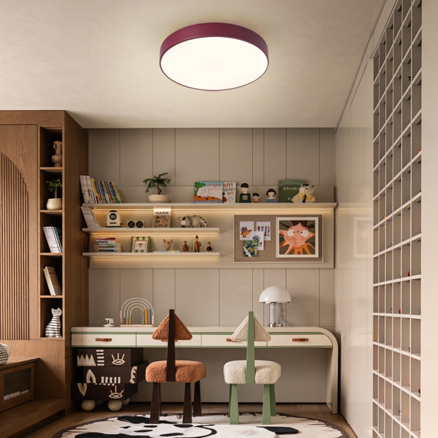 Brilagi - Plafonnier LED POOL/48W/230V 3000/4000/6000K diam. 40 cm bordeaux