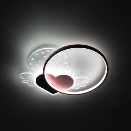 Brilagi - LED Plafonnier pour enfants LOVE LED/48W/230V 3000/4500/6000K rose