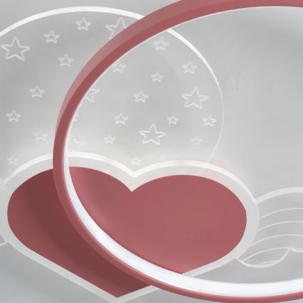 Brilagi - LED Plafonnier pour enfants LOVE LED/48W/230V 3000/4500/6000K rose