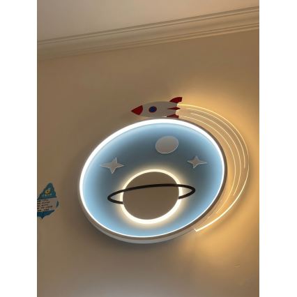 Brilagi -LED Plafonnier pour enfants STARSHIP LED/64W/230V 3000/4500K bleu
