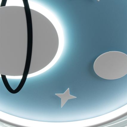 Brilagi -LED Plafonnier pour enfants STARSHIP LED/64W/230V 3000/4500K bleu