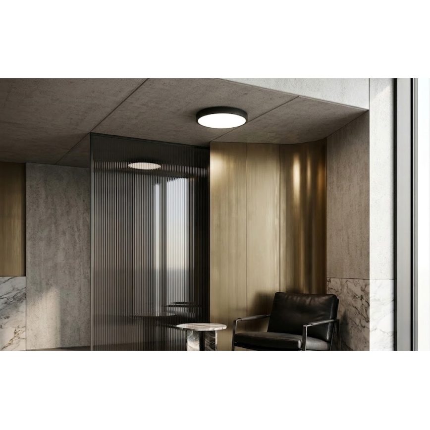 BRILAGI - Plafonnier LED pour salle de bains avec capteur ZENNA LED/24W/230V Ø 35 cm IP44 noir + télécommande