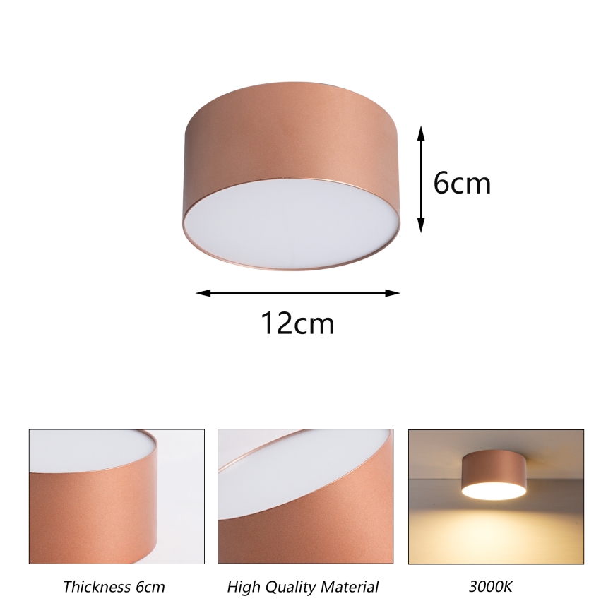 BRILAGI - LED Plafonnier pour salle de bains FORIS LED/14W/230V Ø 12 cm bronze IP44