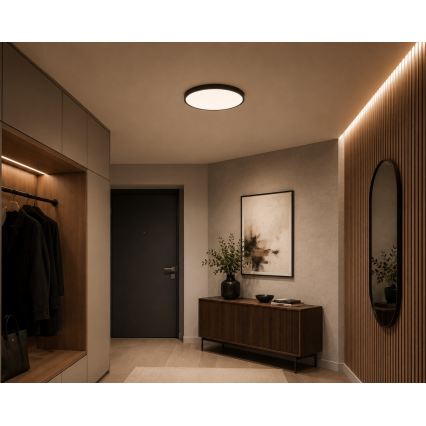 BRILAGI - Plafonnier LED pour salle de bains ZENNA LED/18W/230V Ø 29,5 cm IP44 anthracite