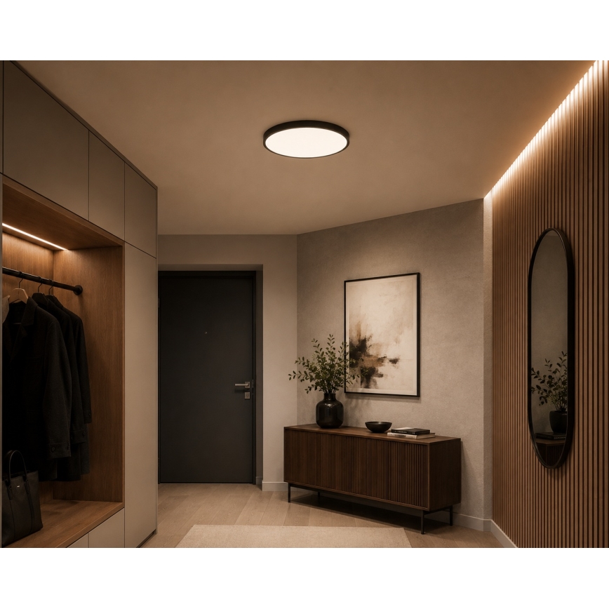 BRILAGI - Plafonnier LED pour salle de bains ZENNA LED/18W/230V Ø 29,5 cm IP44 anthracite