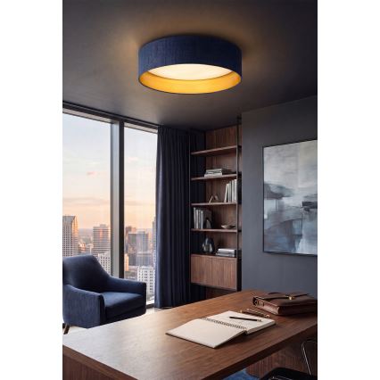 Brilagi - Plafonnier LED VELVET SIMPLE LED/24W/230V 3000K Ø 45 cm bleu/doré