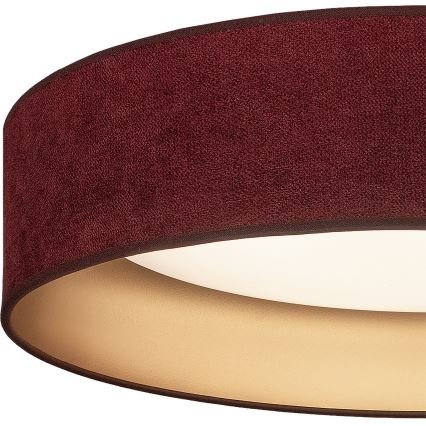 Brilagi - Plafonnier VELVET SIMPLE LED 24 W / 230 V / 4000 K Ø 45 cm bordeaux/doré
