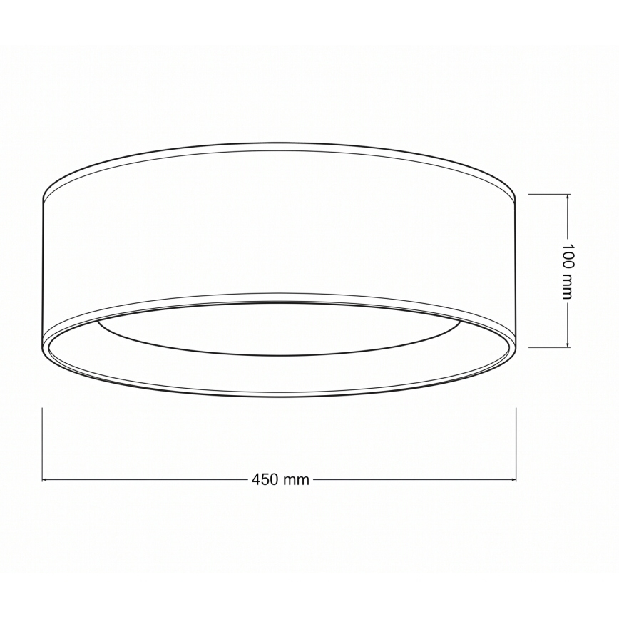 Brilagi - Plafonnier LED VELVET SIMPLE LED/24W/230V 4000K, Ø 45 cm, crème