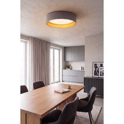 Brilagi - Plafonnier VELVET SIMPLE LED/36W/230V 3000K Ø 55 cm gris/doré