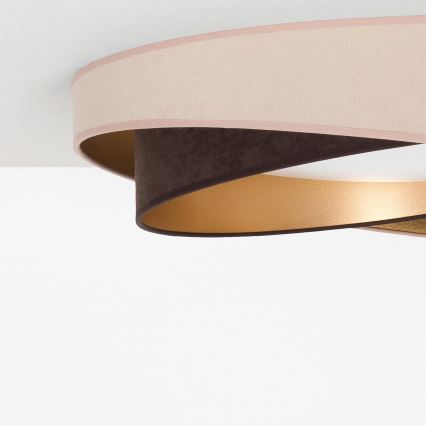 BRILAGI - Plafonnier LED VELVET TWIST LED/24W/230V 4000K Ø 55 cm beige/marron/doré