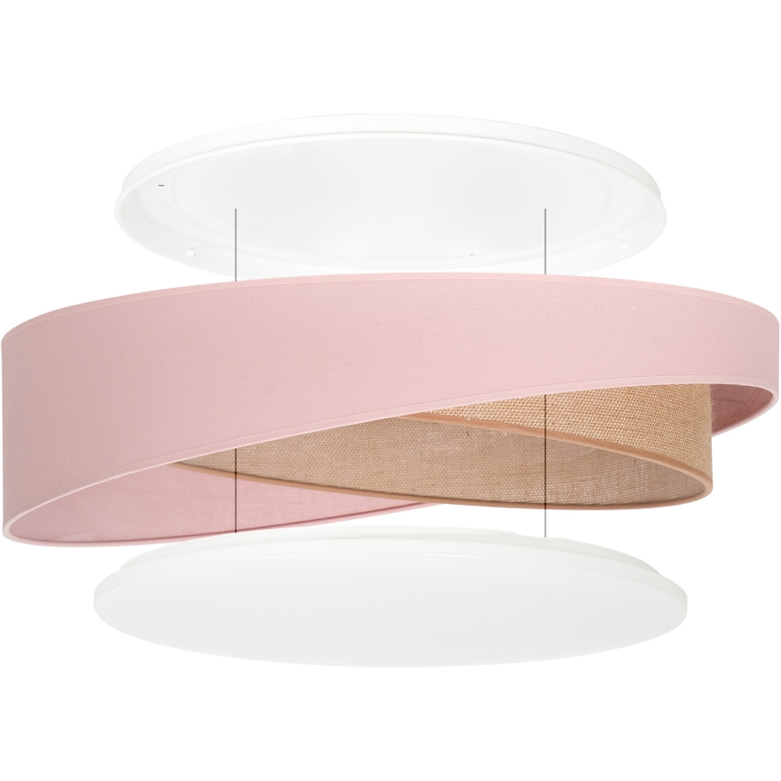 BRILAGI - Plafonnier LED VELVET TWIST LED/24W/230V 4000K Ø 55 cm rose/beige