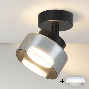 Brilagi - LED RGB+CCT Dimmbarer Deckenspot AURA LUX 1xGX53/14W/230V 2700-6500K Wi-Fi Tuya schwarz/rauchfarben