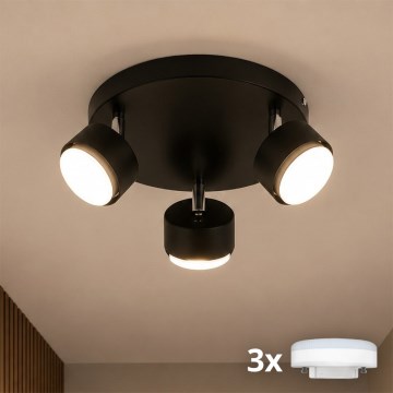 Brilagi - LED RGB+CCT dimmbarer Einbaustrahler MONO 3xGX53/14W/230V 2700-6500K Wi-Fi Tuya schwarz